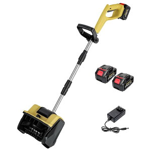 【2025年新型】 電動除雪機 除雪スコップ 充電式 家庭用 高性能ブラシレスモーター搭載 耐久性に アルミ合金ロッド 折りたたみ伸縮式で省スペース収納 除雪幅28cm 排雪距離8m 3方向吹雪機能