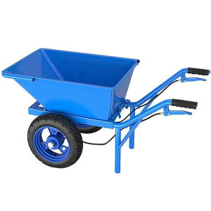 リヤカー ガーデンリヤカー ダンプカート 深型 2輪 大容量120L スチール製 ダンプ機能付き農業 果樹園 建設現場 輸送用 組み立て簡単 超耐荷重