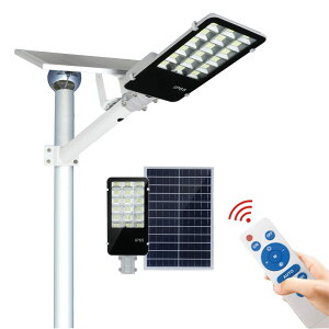 街灯 LED ソーラーライト 屋外 IP65防水 街路灯 ソーラー街灯防犯灯 ガーデンライト 配線工事不要 省エネ 電気代ゼロ 夜間自動点灯 明るさ調整可能、3種類の取り付け方 、大容量リチウム電池