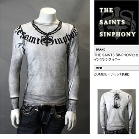 【THE SAINTS SINPHONY/セインツシンフォニー】ZOMBIE・Tシャツ（長袖・ホワイト・WHT）/メンズ【インポート】【セレカジ】【正規品】