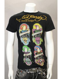 【ED HARDY/エドハーディ】 イーグル＆スカルプリントTシャツ（ブラック・BLK）/メンズ 【インポート】【セレカジ】【正規品】