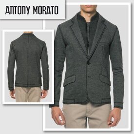 新作【ANTONY MORATO／アントニ—モラート】SUPER SLIM JACKET WITH VEST（グレー・GRN）/メンズ【インポート】【セレカジ】【正規品】