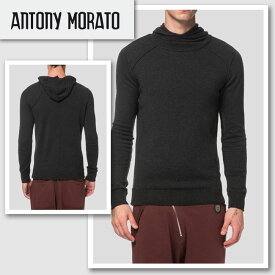 新作【ANTONY MORATO／アントニ—モラート】HOOD SWEATER フードニット（グレー・GRN）/メンズ【インポート】【セレカジ】【正規品】