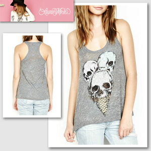 �yLauren Moshi�^���[�����E���V�zNANCY-RACERBACK SWING TANK COLOR SKULL CONE HEATHER�i�O���[�EGRY�j/���f�B�[�X�y�C���|�[�g�z�y�Z���J�W�z�y���K�i�z2076-HBO-1962