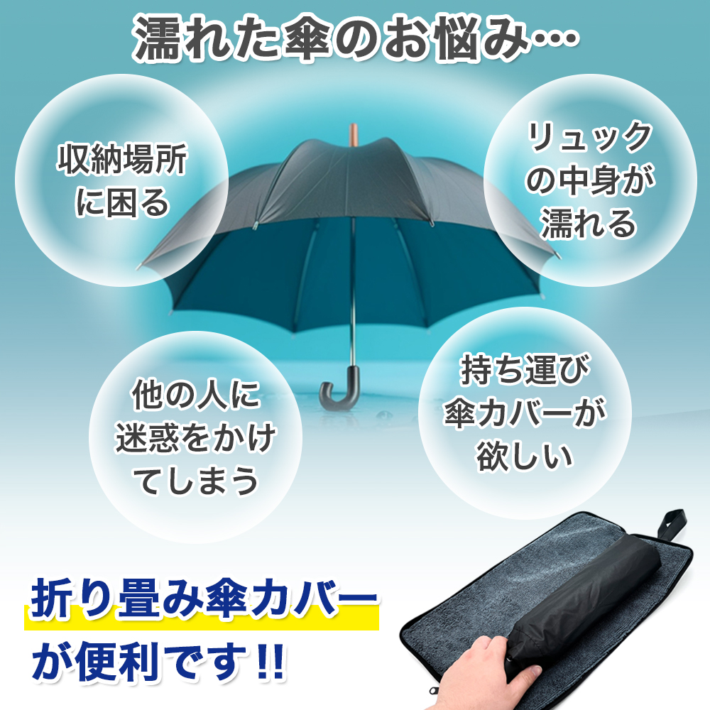 楽天市場】折りたたみ傘 ケース 折り畳み傘 カバー 吸水
