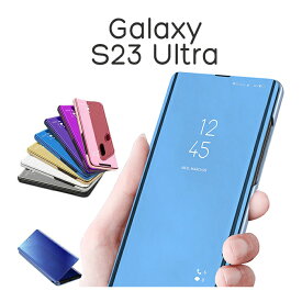 Galaxy S23 Ultra ケース SC-52D SCG20 SM-S918 カバー 手帳型 半透明ミラー GalaxyS23Ultra カバー ギャラクシーS23ウルトラ GALAXYS23ウルトラ スマホケース