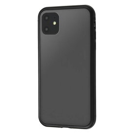 iPhone11 ケース ハードケース アルミバンパー 背面パネル マットブラック マットブラック