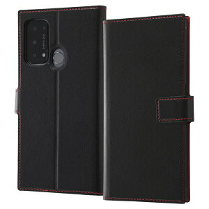 OPPO Reno5 A ケース 手帳型 耐衝撃 ソフトタイプ マグネット ブラック レッド カバー オッポ リノ ファイブ エー スマホケース