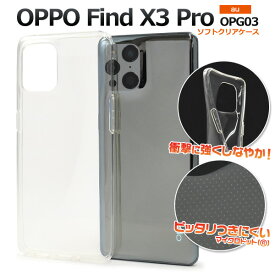 OPPO Find X3 Pro OPG03 ケース ソフトケース マイクロドット クリア カバー オッポ ファインドエックススリープロ スマホケース