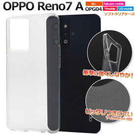 OPPO Reno7 A OPG04 ケース ソフトケース マイクロドット クリア カバー オッポ リノ セブン エー スマホケース