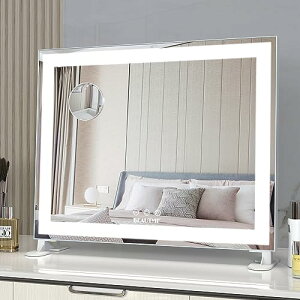 ANYHI ���D�~���[ ���A�n���E�b�h�~���[�Ǌ|�� �A���C�g�t��LED���ϋ��A3�̃��C�g���[�h ���߉\�Ȗ��邳 �A10�{�g�勾�i48.5x41cm,��j