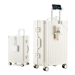 [Yuweijie] �X�[�c�P�[�X �A���~�t���[���^�C�v �L�����[�P�[�X �@�������� s/m/l/xl�T�C�Y 7�� ���@�\ �L�����[�o�b�O USB�[�d���t�� �J�b�v�z���_�[�t�� �B���t�b�N �X�}�z�z���_�[�t�� �y�ʑ�