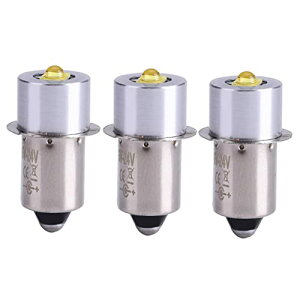 Atyhao LED�d��, �����d���p������, P13.5S, 6-24V 5W, 200���[����, ���F��, ������30000����, 3�Z�b�g