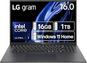 yy×16C`z LG gram/yʁi1190gj/ԋ쓮iő23hj/Core Ultra 7 155H/ 16GB/SSD 1TB/16^ IPSt WQXGA(2560×1600) A`OA DCI-P3 99%/F/Windows 11 Home/IuVfBAubN/