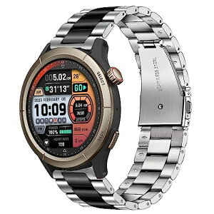 Lamsaw for Amazfit Cheetah Pro �X�}�[�g�E�H�b�` �o���h, �X�e�����X�� ���^�� �x���g �����o���h �Ή� Amazfit Cheetah Pro/Cheetah/GTR 47mm / GTR 2 / GTR 3 / GTR 3 Pro/GTR 4 / GTR 2e / Falcon/Stratos �X�}�[�g�E�H�b�` ��