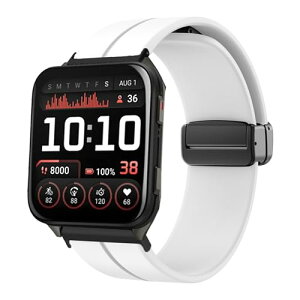 [Lamshaw] for Garmin Venu X1 �X�}�[�g�E�H�b�` �o���h, �X�|�[�c �V���R�� ���� �����x���g �������߃o���h ���C�x���g���� �X�g���b�v Garmin Venu X1 �X�}�[�g�E�H�b�`�p (�z���C�g, 24mm)