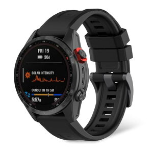 For Garmin Enduro 3/Fenix 8 51mm/instinct 2X/Fenix 7X �o���h �V���R���� �����x���g YANMONGI �ʋC �_�炩�� �h�� �y�� �ϏՌ� �h�� �j�����p�i�u���b�N�j