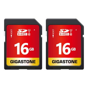 �y5�N�ۏ؁zGIGASTONE 16GB SD�J�[�h 2�Z�b�g SDHC UHS-I U1 C10 80MB/s �������[�J�[�h �t��HD �r�f�I �f�W�^���J���� �����L�^ �~�j�P�[�X2�t��