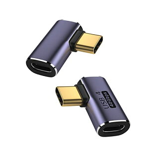 VCOM 2PACK USB 4 Type CϊA_v^[ 40Gbps 90°Ȃ L USB 4.0 f[^] [dPD100 w 8K@60Hzfo Thunderbolt 3Ή USB C Type C IXtoXRlN^ USB Cnu hbLOXe[V/^u