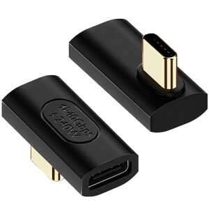 �S3�� fine-R USB4 240W Type-C �ϊ��A�_�v�^ �~�h���x���g�^ 90�x 2�Z�b�g �����[�d PD�[�d�Ή� �����f�[�^�]�� 40Gbps 8K�f���o�� �I�X ���X USB-C �R�l�N�^ �p�\�R���E���Ӌ@�� PC�A�N�Z�T���E�T�v��