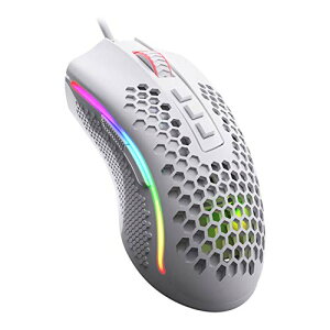 Redragon (���b�h���S��) M808 Storm �y�� RGB �Q�[�~���O�}�E�X 85g ���y�ʃV�F�� - 12,400 DPI ���w�Z���T�[ - 7�̃v���O�����\�ȃ{�^�� - ���m�ȓo�^ - �X�[�p�[���C�g�P�[�u�� - �z���C�g