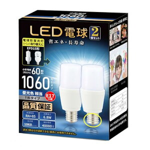 LEDd T`^Cv a17mm (6.8W) d60WE100W` F T`^Cv Ή fMގ{HΉ PSEF 2Zbg (F)