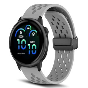[RoSoki] �o���h 20mm Garmin V?voactive 6 �Ή� �V���R���� �}�O�l�b�g�t�� �X�|�[�c�o���h �ւ��X�g���b�v �����x���g �_�炩�� �ʋC�� �����ȒP �y�� �������₷�� �j���ʗp Garmin V?voactive 6 �p �i