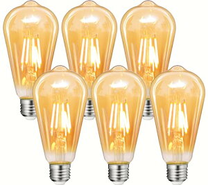 Tengyuan LEDd tBgd e26 GW\d 40W` d dF 2700K 470lm 4W S^Cv GW\v ST64 Ao[KX F ߐF g AeB[N ȃGl AbvO[h 