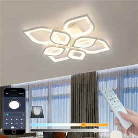 KOVOL LED シーリングライト 8-16畳 おしゃれ 北欧 照明器具 天井 APP遠隔制御 無段階調光調色 リモコン付き 日本語取説付き リモコン/スマホAPPで遠隔制御 インテリアライト タイミング機能 リ