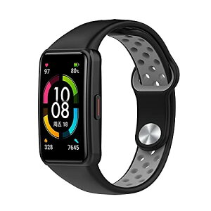 [FsGrg] HUAWEI Band 6 / Honor Band 6�p ���� �o���h �t�@�[�E�F�C�E�H�b�` �o���h Band 6 / Honor Band6 �ɑΉ� �X�|�[�c�o���h �����x���g �V���R���� �_�炩�� �ʋC �ϏՌ� �h�� 8�F�I �j�����p (�u���b
