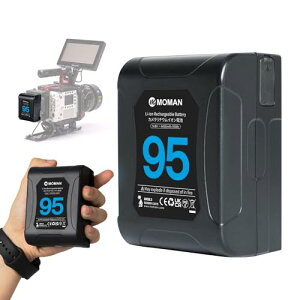 V}Egobe[, Moman([}) Power 95 ~j V}Egobe[ 95Wh 6450mAh 14.8V o168W(Max) D-TAP/USB-AΉ/BPo \j[ J BMPCC 4k/6K j^[ rfICgɓKp, V}Eg-Dtap-~