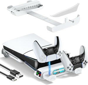 �yPS5 Pro/�V�^ PS5 Slim�Ή��zPS5 ���u���X�^���h 3�i�K����������p PS5 Silm �R���g���[���[ �[�d�X�^���h ���M���P �]�|�h�~ �n�k�΍� ���t���h�~ �v���X�e5 �v��/PS5 Slim���Ή� PS5 �X���� ���Ӌ@