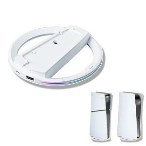 TUDOUZZZ PS5 Pro/PS5 Slim/PS5 �X�^���h PS5 �c�u���X�^���h �]�|�h�~ �n�k�΍� ���t���h�~ ���M���P �}���`�J���[���C�g PS5 ���Ӌ@�� RGB���C�g��USB�|�[�g�t���A �A�N�Z�T���[ �Œ�l�W�t �ȒP�Ɏ�