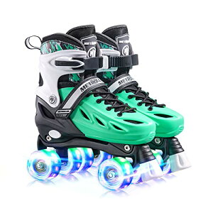 METROLLER ���[���[�X�P�[�g ���̎q �L�b�Y �j�̎q Roller Skates ���߉\ 4�T�C�Y ���S�җp �q�� ���[���[ �X�P�[�g ���C�g�A�b�v�z�C�[���t�� ��l�C�����C���X�P�[�g���f�B�[�X �����Y