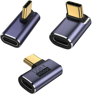 USB-C L90° ϊA_v^AIXXA_v^A3ރZbg [40Gbps]100W 5A}[d8K@60Hzfo ] USB ^CvC ϊA_v^Ή thunderbolt USB4.0