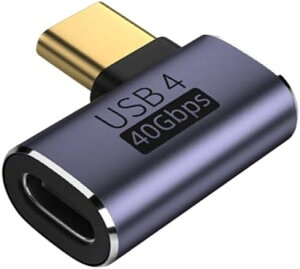 USB-C L��90° �ϊ��A�_�v�^�A�I�X���X�����A�_�v�^[40Gbps�����]��100W 5A�}���[�d8K@60Hz�f���o�� ] USB �^�C�vC �ϊ��A�_�v�^�Ή� thunderbolt USB4.0�i���E 90° �T�C�h�x���g�j
