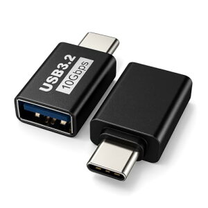 fine-R USB-A to USB-C �ϊ��A�_�v�^�[ 2�Z�b�g �����]��10Gbps Thunderbolt3�Ή� OTG�@�\ Mac Windows Android�Ή��iAtoC3.2�j