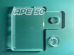 �����ӃX�e�b�J�[�v���[�g �G�C�v50 APE50 �㕶��B (5mm���N���A)