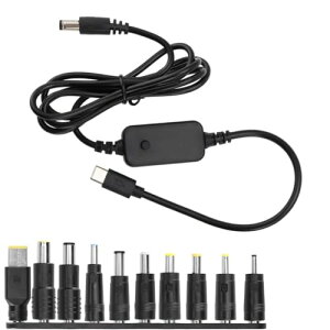 USB Type C PD P[u 1.2m ϊvOt 5.5x2.5mm USB C - DC PDA_v^[P[u LED\ \d 5V-9V-12V-15V-20V P[u }[d Type-C to DC dP[u dRlN^ [d 60w 3A 10