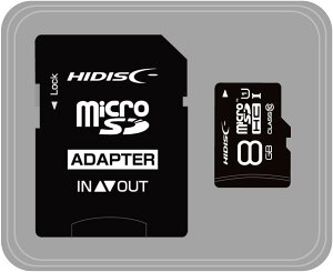 10�Z�b�g�y�@�zHI DISC microSDHC�J�[�h Class10 8GB SD�ϊ��A�_�v�^�[/�v���P�[�X�t��(�f�[�^�����T�[�r�X�t��) �u���b�N