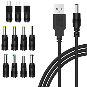 TRX 11 in 1 dP[u DC WbN ϊvOt DC[dR[h 5.5x2.1mm 1m PSP @ rfIJ \[[pl oCobe[ȂǑΉ Micro-USB Type-C Mini USB