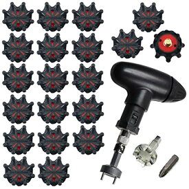 dodtazz 交換用スパイク ゴルフ ソフトスパイク鋲 ミリ スティンガー シューズ 鋲 20個入（スパイク赤（ミリ）／20個セット）