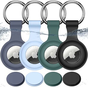 [4 �p�b�N] joremx for Apple Airtag �P�[�X�h���A�G�A�^�O�z���_�[ �L�[�����O�t���A�_�炩���V���R�[���ی�P�[�X �� �h���J�o�[�����A�y�ʂ���уX�N���b�`�h�~�A�G�A�^�O�P�[�X�͐M���ɉe��