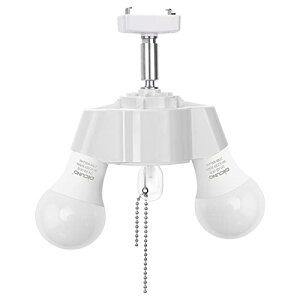 DiCUNO E26 y_g\Pbg 2p LEDdt |V[Op \Pbg VƖ 65cm`F[t yE26 LED dF*2+E12 LED dF*1z