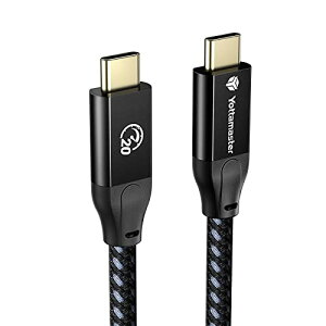 Yottamaster USB Type-C P[u(0.5m) 100W PD}[dΉ 20Gbpsf[^] 4K@60Hzfo USB3.2 Gen2x2 ^Cvc P[u E-marker`bv ϋv ubN[P-U50-CC20-1]