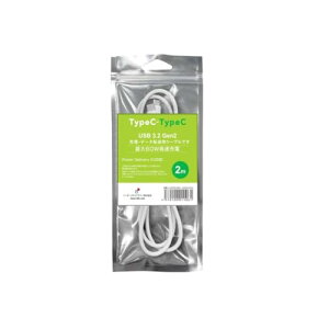 USBP[u Type-C to C [dEf[^]p USB3.2 Gen2 PD MAX60W (zCg, 2M)