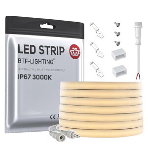 BTF-LIGHTING FCOB COB LEDe[vCg IP67 h x tLVu 5M 336LEDs/m 1680LEDs/5m dF 3000K 10mm XgbvCg DC12V 9W/m \ ό`\ ؒf\ Q Lb` z[  G