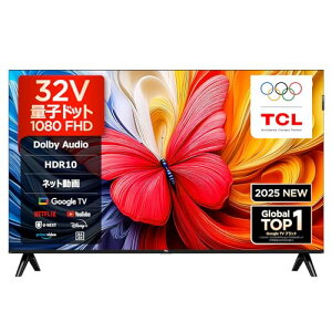 y@zTCL er 32V^ ʎqhbg FHD t 32V5C Google TV W`[i[ lbg Airplay2 N[LXg AlexaΉ ڕی ^  Q[[h `[i[C X}[ger 2025N