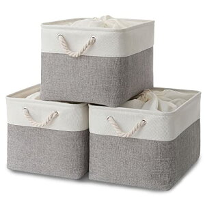 MiyabiLife ���[�{�b�N�X ���[�o�X�P�b�g ���[���� 3�Z�b�g ��40×���s30×����24cm �В����ӂ��t�� �܂肽���� ��e�� ���[�P�[�X ������� �V�R�Ȗ� ���L ��/����/�ߗ�/CD/DVD/�}���K/����/������