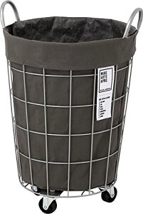 BRID laundry ROUND BASKET WITH CASTER [ �_�[�N�O���[ / 33L �L���X�^�[�t�� ] �����h���[ ���E���h �o�X�P�b�g